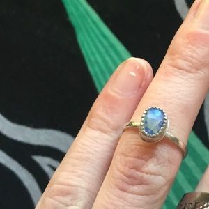 Sterling Silver Moonstone Ring  Size 5